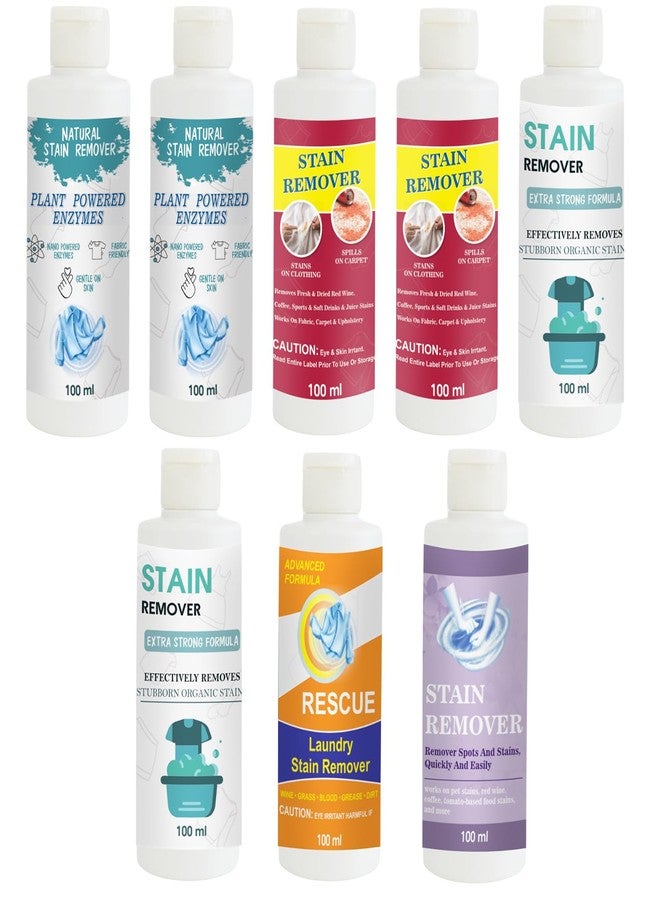 مجموعة مزيل بقع توفوس (عبوتان للقمصان، عبوتان باللون الأحمر، عبوتان للدمى، عبوتان للبقع البرتقالية والبنفسجية) | محلول تنظيف متعدد الأسطح للملابس والأقمشة والمفروشات (100 غرام لكل عبوة) - Image 1